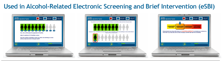 ACASI systems can be used in Alcohol-Related Electronic Screening and Brief Intervention (eSBI) Studies.